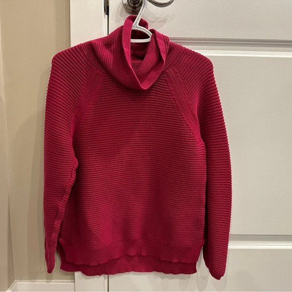 Kenneth Cole Reaction Pink Cotton Blend Neck Tunic Sweater Size M - Picture 4 of 6